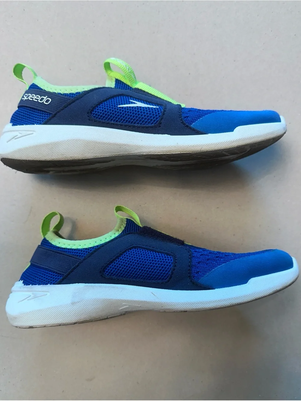 Speedo Youth Blue and Lime Slip-On Water Shoes